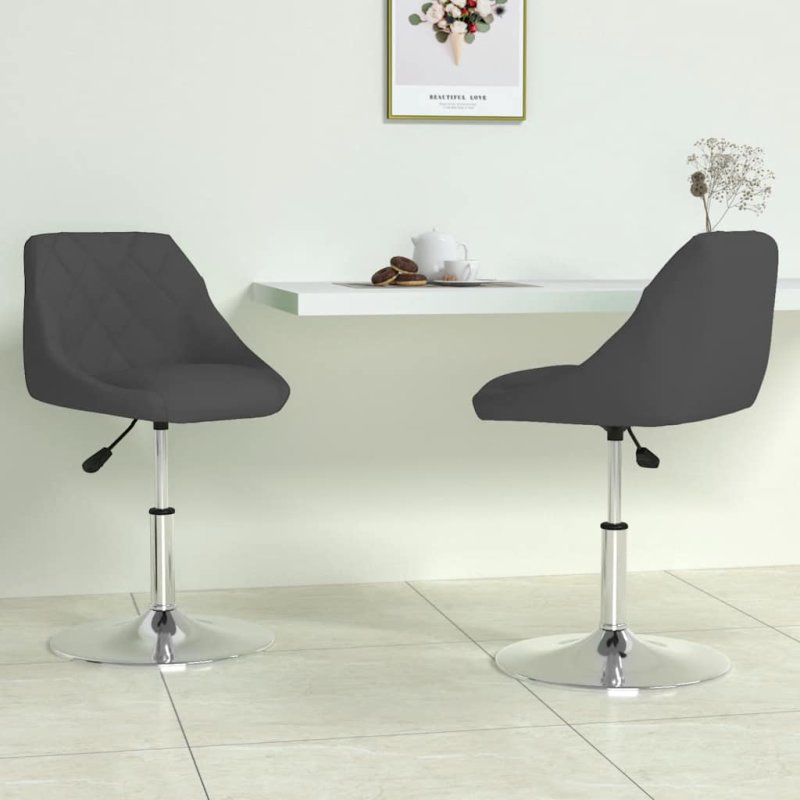 Sillas de comedor giratorias 2 uds terciopelo negro VX-335280